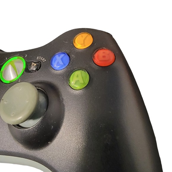 Microsoft Xbox 360‎ Matte Black Wireless Video Game Controller Gamepad - Picture 6 of 8